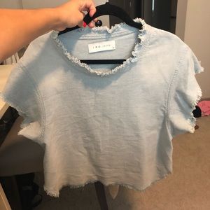 IRO Jeans Lightweight Fringe Denim Shirt